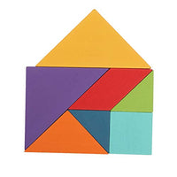 Wooden Tangram, Corrosion Resistance Quality Wood Material Kids Educational Toy, for Kids Boys