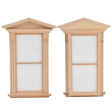Load image into Gallery viewer, 01 Dollhouse Miniature Doll Window, Dollhouse Door Window Birch Material with Exquisite Craftsmanship for Chird Gift
