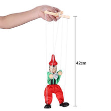 Load image into Gallery viewer, Funny Clown Pull String Puppet Wooden Joint Activity Doll Full Body Marionette Puppet Dramatic Play Colorful Doll Props Vintage Puppetry Toy for Birthday Holiday Party Carnival
