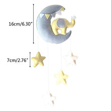 Load image into Gallery viewer, Jetamie Baby Crib Non-Woven Moon Stars Wind Chime Toys Kids Room Ceiling Mobile Hanging Decorations Shower GiftTeether Rattles Toys Hanging Rattles Stroller Car Seat Toy
