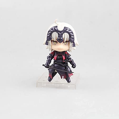 YANGENG Fate/Grand Order Q Edition Jeanne D'Arc (Alter) 3.9 Inches Movable Joints Anime Character Model PVC Figure Statue Girl Garage Kits Collection Decorations New Year's Gift