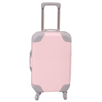 ZWSISU Doll Accessories Travel Suitcase Playset for 18 Inch American Dolls 11 Colors (Pink)