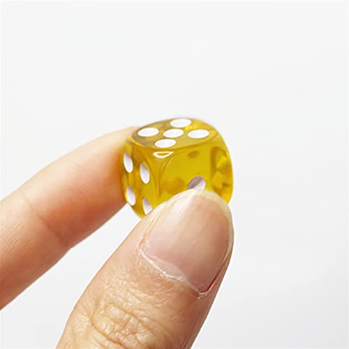 YXXJJ dice 10PCS/Lot Filleted Corner Dice Set Colorful Transparent Acrylic 6 Sided Dice for Club/Party/Family Games Easy to roll, not Easy to Damage (Color : NO 2)
