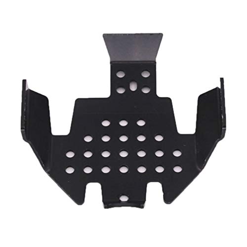 Toyvian RC Chassis Armors Set Stainless Steel Chassis Armors Protection Skid Plate for Car RC Part Accessory (Black)