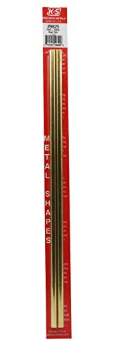 K&S Precision Metals 9825 Round Brass Tube, 7mm O.D. X .45mm Wall Thickness X 300mm Long, 2 Pieces per Pack, Made in The USA