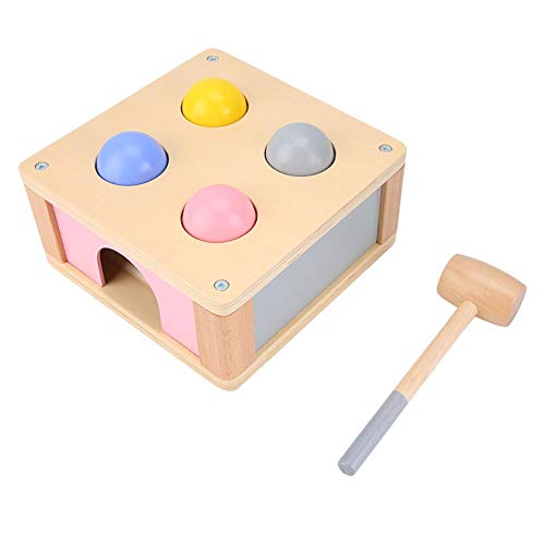 Salaty Wooden Hammer Knocking Toy, Durable Ball Hammer Toy, Practical Eco-friendly for Baby Toddler Gifts Kids