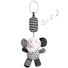 Load image into Gallery viewer, Feneya Baby Hanging Rattle Toys, 1pc Soft Cartoon Animals Plush Toys with Sound, Hanging Toys of Infant Stroller Crib Car Seat, Gifts for Newborn Baby Infant Boys Girls 0-18 Months (Elephant)
