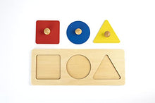 Load image into Gallery viewer, Montessori Multi Shape Wooden Puzzle Toy Baby Toddler First Jumbo Wood Peg Educational Basic Geometry

