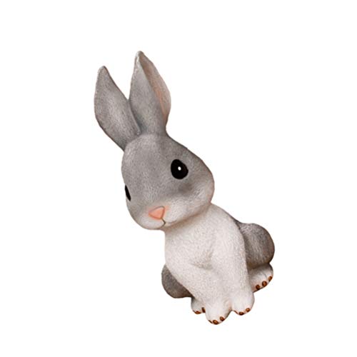 Wakauto Rabbit Piggy Bank Resin Bunny Saving Jar Money Bank Pot Money Coin Collections Box Rabbit Figurines for Kids Childrens Gifts Easter Home Decor