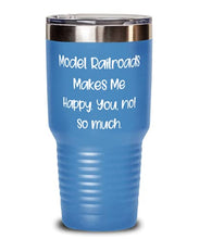 Load image into Gallery viewer, Perfect Model Railroads, Model Railroads Makes Me Happy. You, not so much, Inspirational Birthday 30oz Tumbler For Friends
