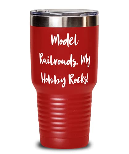 Model Railroads. My Hobby Rocks! 30oz Tumbler, Model Railroads Stainless Steel Tumbler, Best For Model Railroads