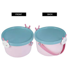 Load image into Gallery viewer, TOYANDONA Baby Building Block Bucket Soft Stacking Block Teething Chewing Educational Baby Toys Organizer with Lid Snack Holder (Rabbit Pattern)
