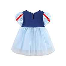 Load image into Gallery viewer, Little Girls Summer Puff Sleeve Elastic Waist Backless Princess Costume Dress
