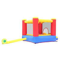 Lazyspace Jump Slide Bouncer - Inflatable Jumper Bounce House,Bounce House with Jumping Area, Slide, Surrounded Netting, Including Oxford Carry Bag, Air Blower,Stakes for Bouncer,Repair Kit