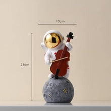Load image into Gallery viewer, Ceramic Joe Astronaut Band Desktop Toys Home Office Car Decoration Creative Astronaut Dolls (Cello Player - Gold)
