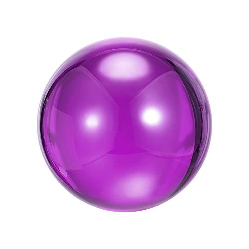 uxcell Purple Acrylic Contact Juggling Ball 3-1/8 Inch(80mm) with Ball Bag