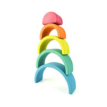 Load image into Gallery viewer, Rainbow stacker toy 5pcs Montessori toys for 3+ year old Stacking Rainbow Learning toys Educational Baby toys
