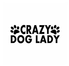 Load image into Gallery viewer, MDGCYDR Car Stickers Funny Car Sticker 3D 14CmX5.5Cm Text Crazy Dog Lady Fashion Funny Stickers and Decals Creative Vinyl Car Styling
