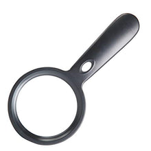 Load image into Gallery viewer, TOYANDONA Lighted Magnifying Glass 3X Handheld Large Magnifying Glass with 12 LED Light for Jewelry Repair Tool Reading Hobbyists Black 90mm
