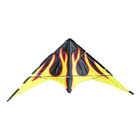 HEVIRGO Dual-line Stunt Kite,Colorful Delta Kite, 1.2M Triangle Stunt Kite,Kite-Delta Stunt Kite,Easy to Assemble Fly Fun Sport Kite, Colorful Large Sound for Kids and Adults,Outdoor Sports,Beach B