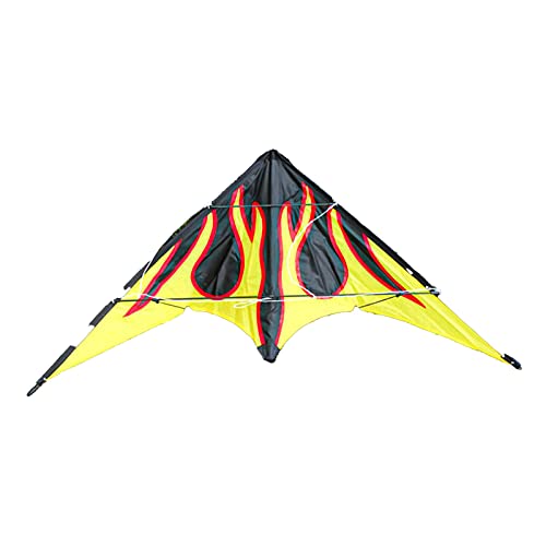 HEVIRGO Dual-line Stunt Kite,Colorful Delta Kite, 1.2M Triangle Stunt Kite,Kite-Delta Stunt Kite,Easy to Assemble Fly Fun Sport Kite, Colorful Large Sound for Kids and Adults,Outdoor Sports,Beach D