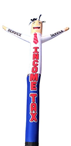 Income Tax Service Man 20 Foot Tall Inflatable Tube Man Air Powered Dancing Puppet for Outdoor Advertising, Replacement Dancer Only