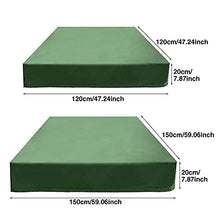 Load image into Gallery viewer, Sandbox Cover w/Drawstring, Sandpit Pool Cover, Square Waterproof Dustproof Protection Beach Sandbox Canopy for Kids Toy Protection(Green,47&quot; x 47&quot;)
