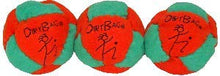 Load image into Gallery viewer, Dirtbag Classic Footbag Hacky Sack 3 Pack, Handmade, Pro-Grade Durability, Original Design, Machine Washable - Orange/Green
