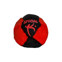 Load image into Gallery viewer, Dirtbag Special K Footbag, Stainless Steel Pellet Filled, Machine Washable, Premium Quality, 14 Panel Construction - Fluorescent Red/Black.
