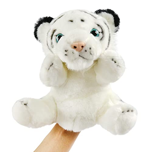 SpecialYou Tiger Hand Puppet Jungle Friends Plush Animals Toy for Imaginative Play, Storytelling, Teaching, Preschool & Role-Play, 8