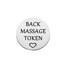 Load image into Gallery viewer, TGBJE Love Tokens Gift for Girlfriend Boyfriend Wife Husband Couples Pocket Hug Token Gift Soulmate Life Game Token (Back Massage Token)
