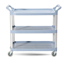 Load image into Gallery viewer, Zxb-shop-shopping carts Mobile Three-Tier Snack Car Dining Car Tea Racks Street Trolley Plastic (Size : M)
