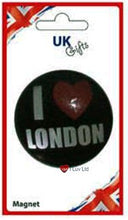 Load image into Gallery viewer, I LUV LTD I Heart London Round Crystal Magnet
