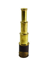Load image into Gallery viewer, Collectible Nautical Brass Telescope with Black Lather Grip Maritime Telescope Nautical Gift

