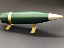 Load image into Gallery viewer, Life Size 105mm TNT Dummy Inert Ordnance Projectile NATO Artillery Shell Round Piggy Coin Bank Replica
