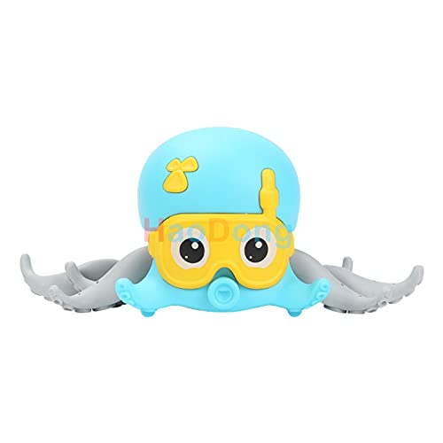 BEELADAN Octopus Bath Toy with Clockwork Device, Interactive Bath Toys Walking Octopus, Wind up Water Education Game for Baby (Blue, One Size)