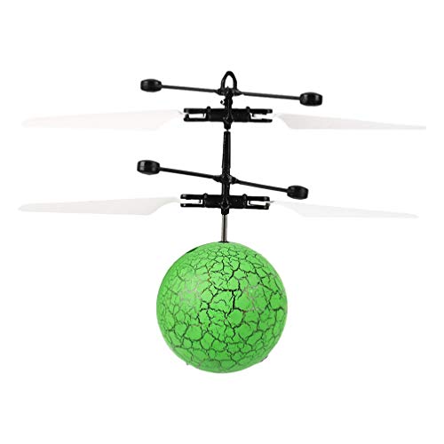 NUOBESTY Flying Ball Toys Light Up Ball Toys Sensor for Indoor Outdoor Remote Controller Drone Flying Toys (Light Green)
