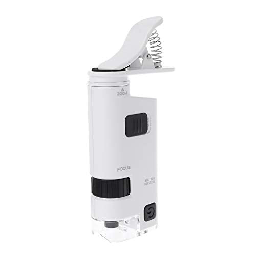 Keaiduoa 80-120X Microscope LED Lamp Magnifier Loup Textile Microscopes with Phone Clip