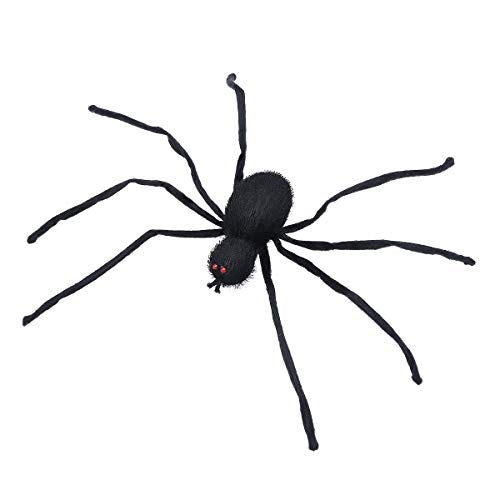 PRETYZOOM Simulation Spider Halloween Fake Prank Plush Toy Spider Joking Funny Horror Decor for Carnivals Costume Ball Party Props (Black) Party Favors