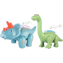Load image into Gallery viewer, Mix &amp; Match Magnetic Dinosaurs Interactive Building Toys for Toddler,Touch Recording Repeating Cartoon Dinosaur Figures,Imaginext Jurassic World Dino Toy w/ Lighting &amp; Sound Gifts for Kids
