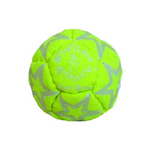 Load image into Gallery viewer, Stellar Staller Glow in The Dark 12-Panel Footbag Hacky Sack, Hand-Stitched, Synthetic Suede - Fluorescent Yellow
