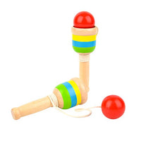 TOYANDONA 2pcs Mini Wood Catch Ball, Catch Ball Hand Eye Coordination Educational Toys Kendama Game Great for Kids Educational Toys