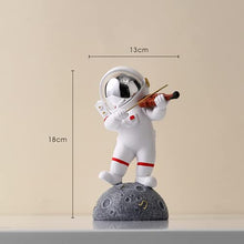 Load image into Gallery viewer, Ceramic Joe Astronaut Band Desktop Toys Home Office Car Decoration Creative Astronaut Dolls (Violinist - Silver)
