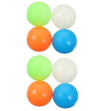 Load image into Gallery viewer, YARNOW 8pcs Fluorescent Stress Balls Toys Wall Ceiling Sticky Balls Slow Rising Toys Gifts for Kids Adults 4.5X4.5X4.5CM (Assorted Color)
