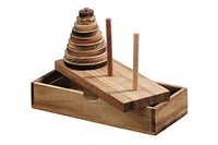 Tower of Hanoi Wooden Puzzle Game (9 Rings)