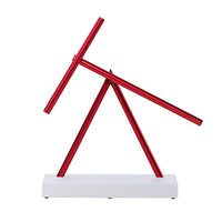 The Swinging Sticks Kinetic Energy Sculpture - Desktop Toy Version (White / Red)