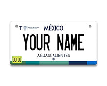 Load image into Gallery viewer, BRGiftShop Personalized Custom Name Mexico Aguascalientes 3x6 inches Bicycle Bike Stroller Children&#39;s Toy Car License Plate Tag

