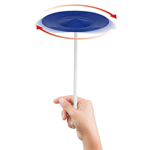 EVTSCAN Juggling Discs, 2Pcs Juggling Spinning Plates Balance Wheel Discs Juggling Props Toys Outdoor Games(Blue)