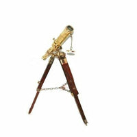 AEspares New Nautical 10 Inch Telescope on Wooden Tripod Stand Collectible