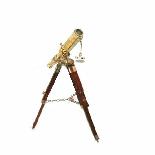 AEspares New Nautical 10 Inch Telescope on Wooden Tripod Stand Collectible